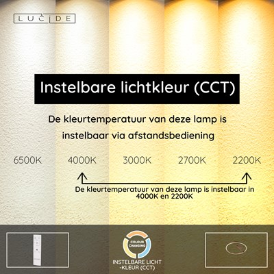 Lucide APPLAUSE - Plafonnière - Ø 60 cm - LED Dimb. - CCT - 1x40W 2200K/4000K - Koffie | Premium